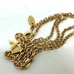 Louis Vuitton M67068 accessories rhinestones Chain Necklace Gold