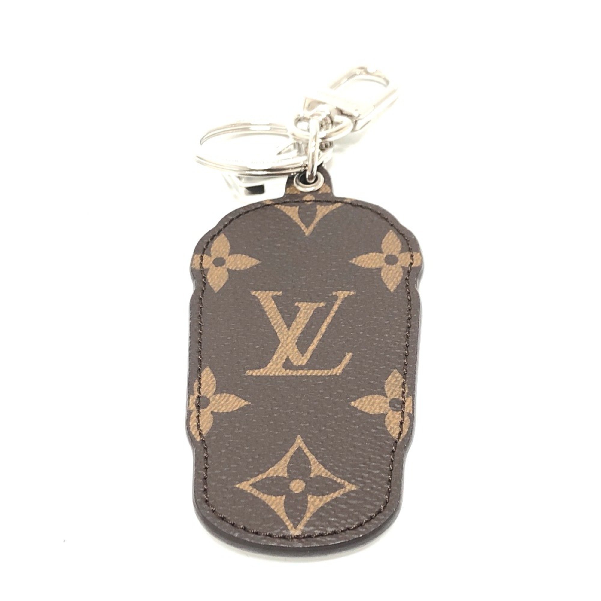 Louis Vuitton MP3108 Monogram Key Holder Bag Charm White SilverHardware