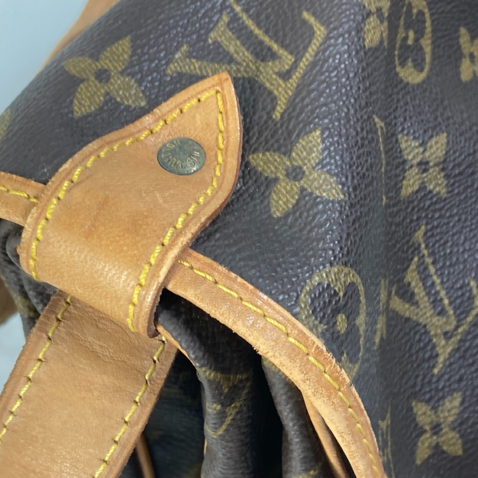 Louis Vuitton M42254 Monogram Crossbody Shoulder Bag Brown