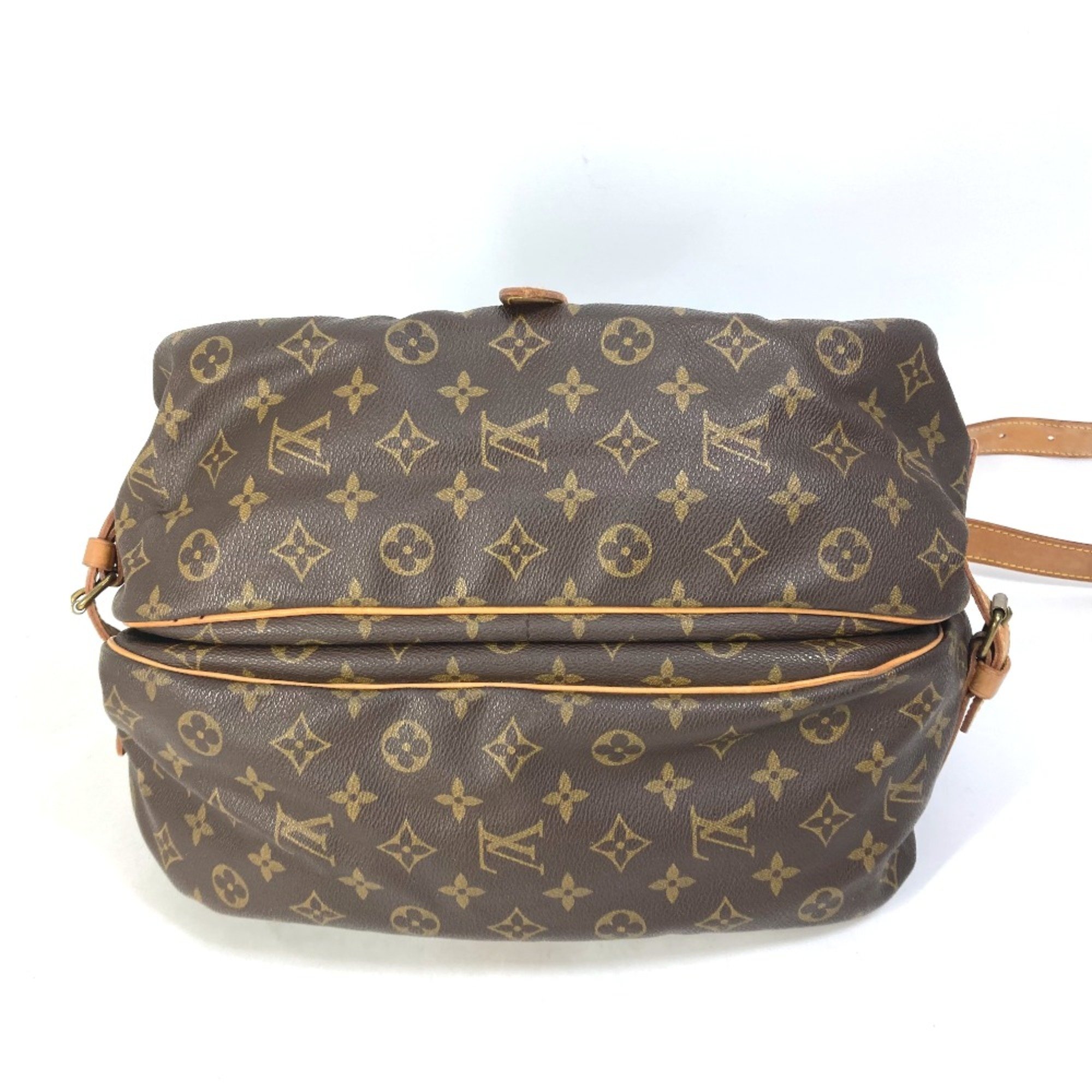 Louis Vuitton M42254 Monogram Crossbody Shoulder Bag Brown