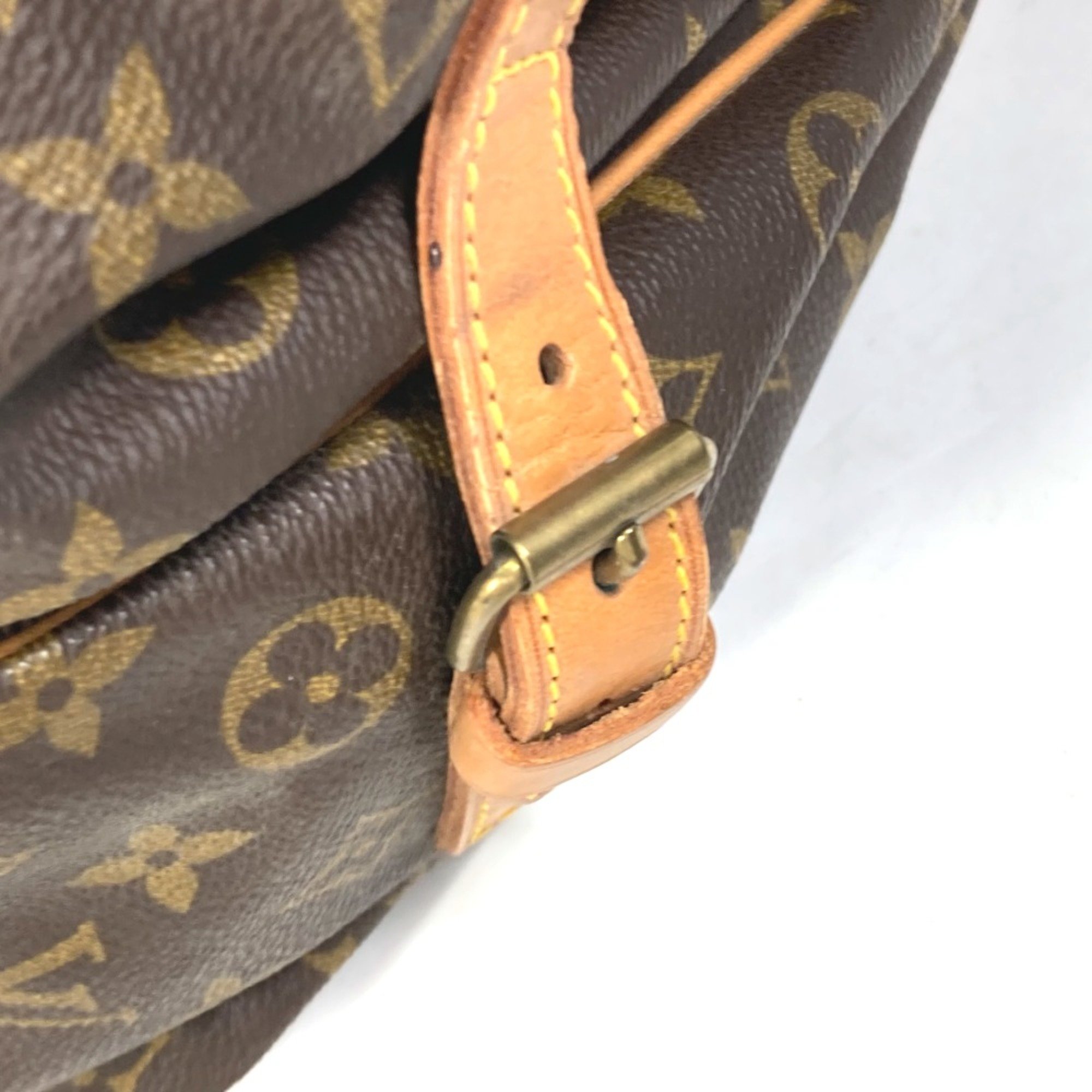 Louis Vuitton M42254 Monogram Crossbody Shoulder Bag Brown