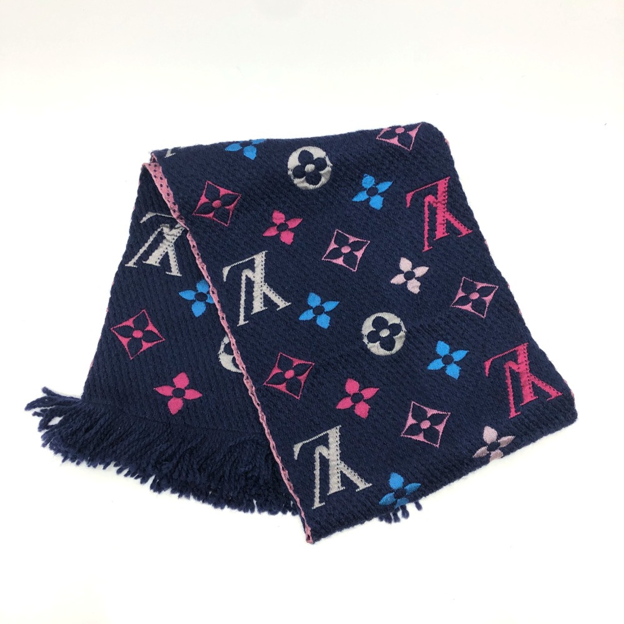 Louis Vuitton M70899 Monogram Fashion Accessories Scarf Navy x Pink