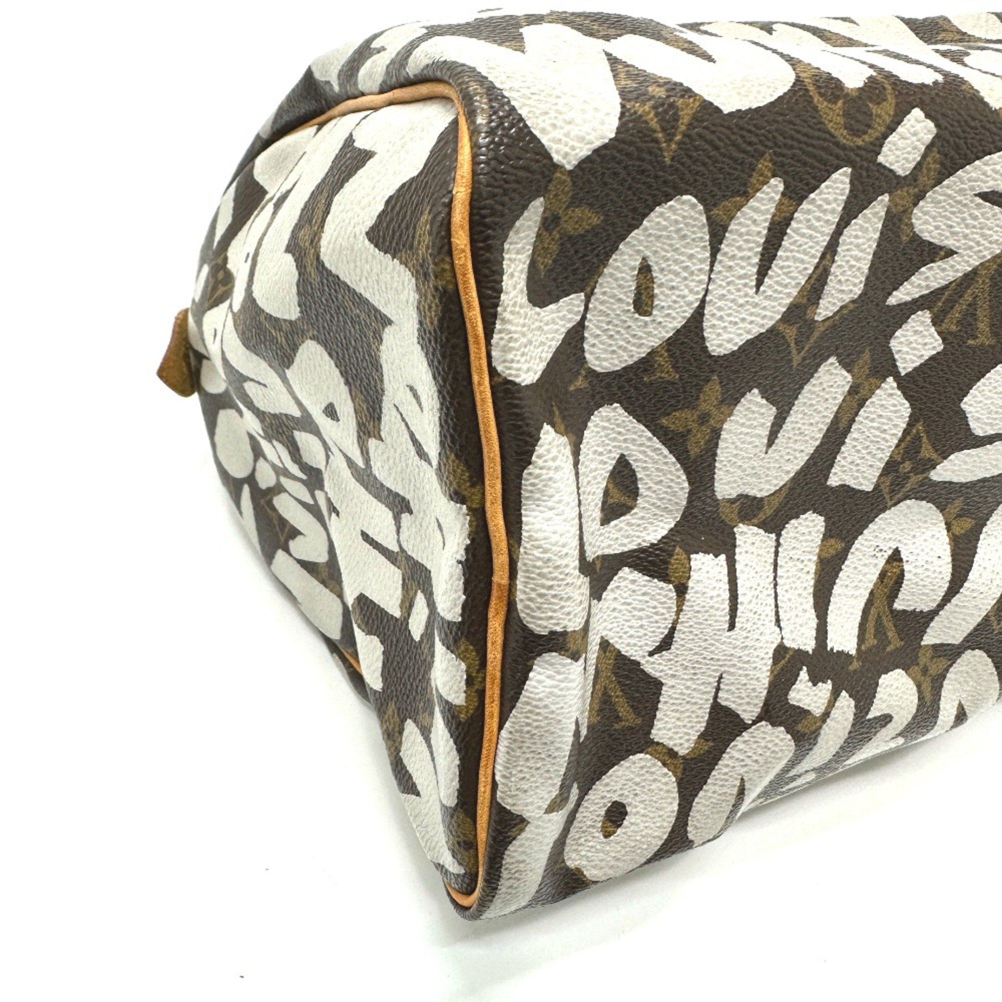 Louis Vuitton M92195 MonogramGraffiti Mini Duffle Bag Hand Bag Brown White