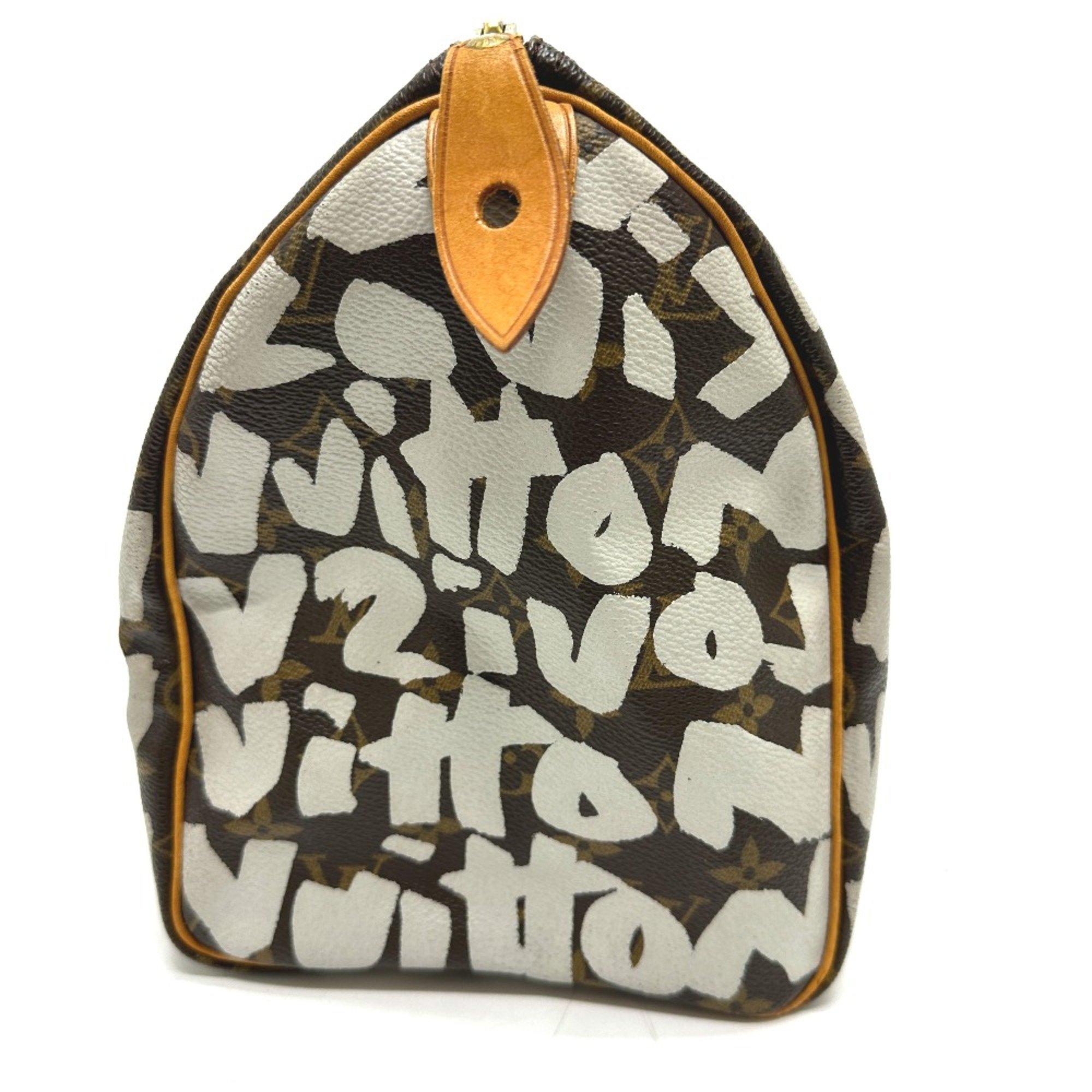 Louis Vuitton M92195 MonogramGraffiti Mini Duffle Bag Hand Bag Brown White