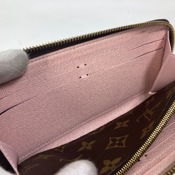 Louis Vuitton M61298 Monogram Zip Around Long Wallet Rose valerine pink