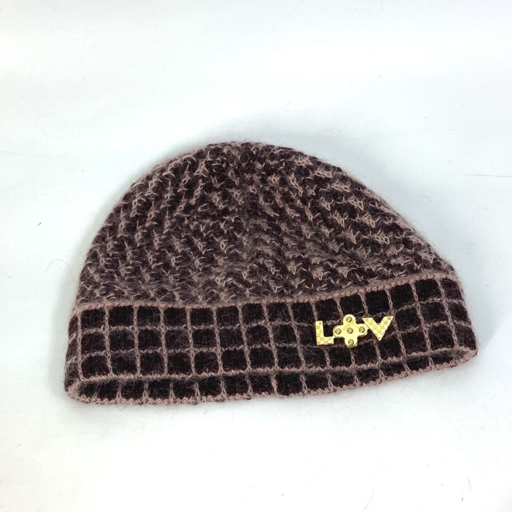 Louis Vuitton M75053&M75093 beanie hat knit hat knit cap knit hat muffler set Scarf Wine red Based