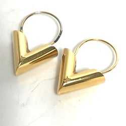 Louis Vuitton M61088 V logo accessory hoop Pierce Gold