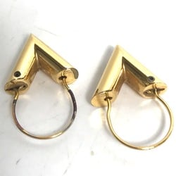 Louis Vuitton M61088 V logo accessory hoop Pierce Gold