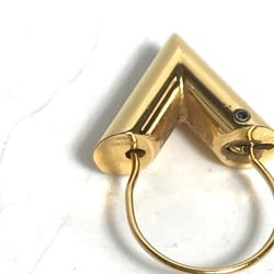 Louis Vuitton M61088 V logo accessory hoop Pierce Gold