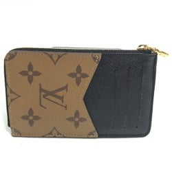 Louis Vuitton M81303 Monogram Giant Reverse L-shaped zipper Wallet Coin Compartment coin purse Brown