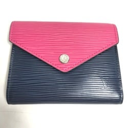 Louis Vuitton M62204 Epi Bicolor Trifold wallet Indigo Bluex pink pink Navy