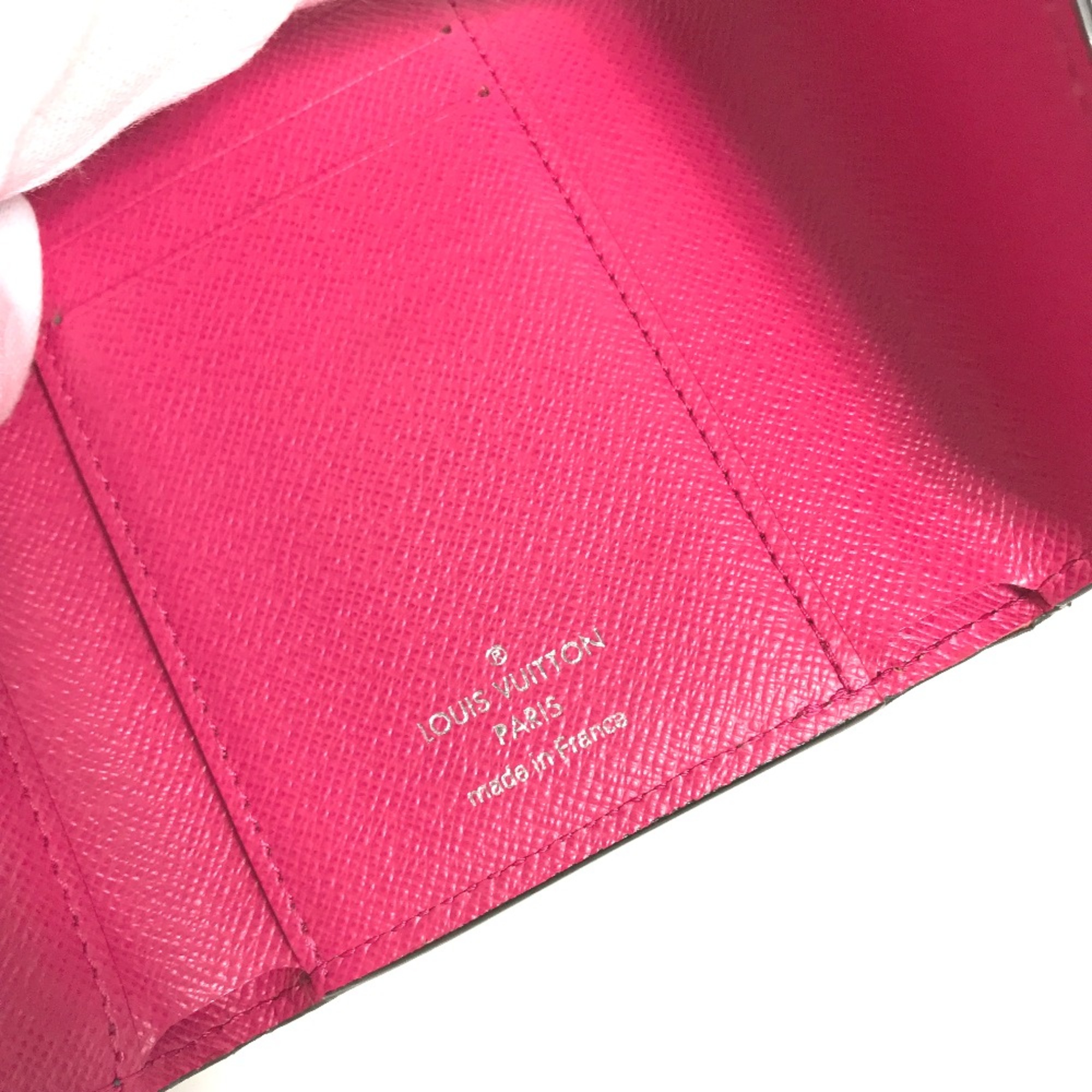 Louis Vuitton M62204 Epi Bicolor Trifold wallet Indigo Bluex pink pink Navy