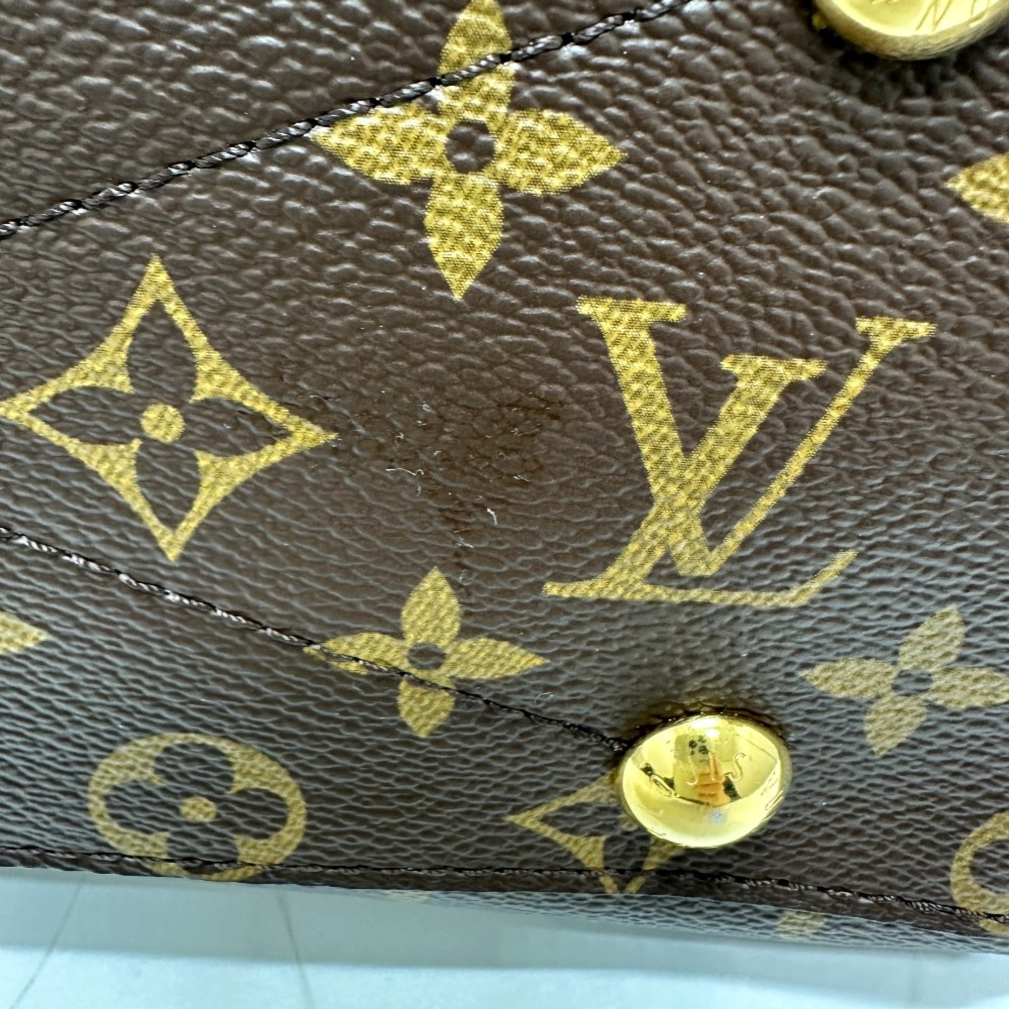 Louis Vuitton M41055 Monogram Hand Bag Brown