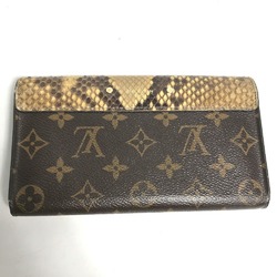 Louis Vuitton N90099 Monogram Exotic flap Long Wallet Brown