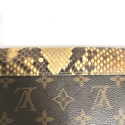 Louis Vuitton N90099 Monogram Exotic flap Long Wallet Brown