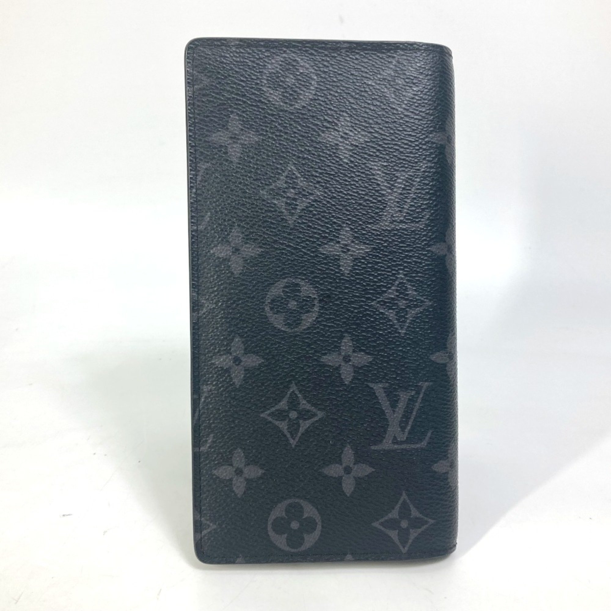 Louis Vuitton M61697 Monogram-Eclipse Two fold Long Wallet Black