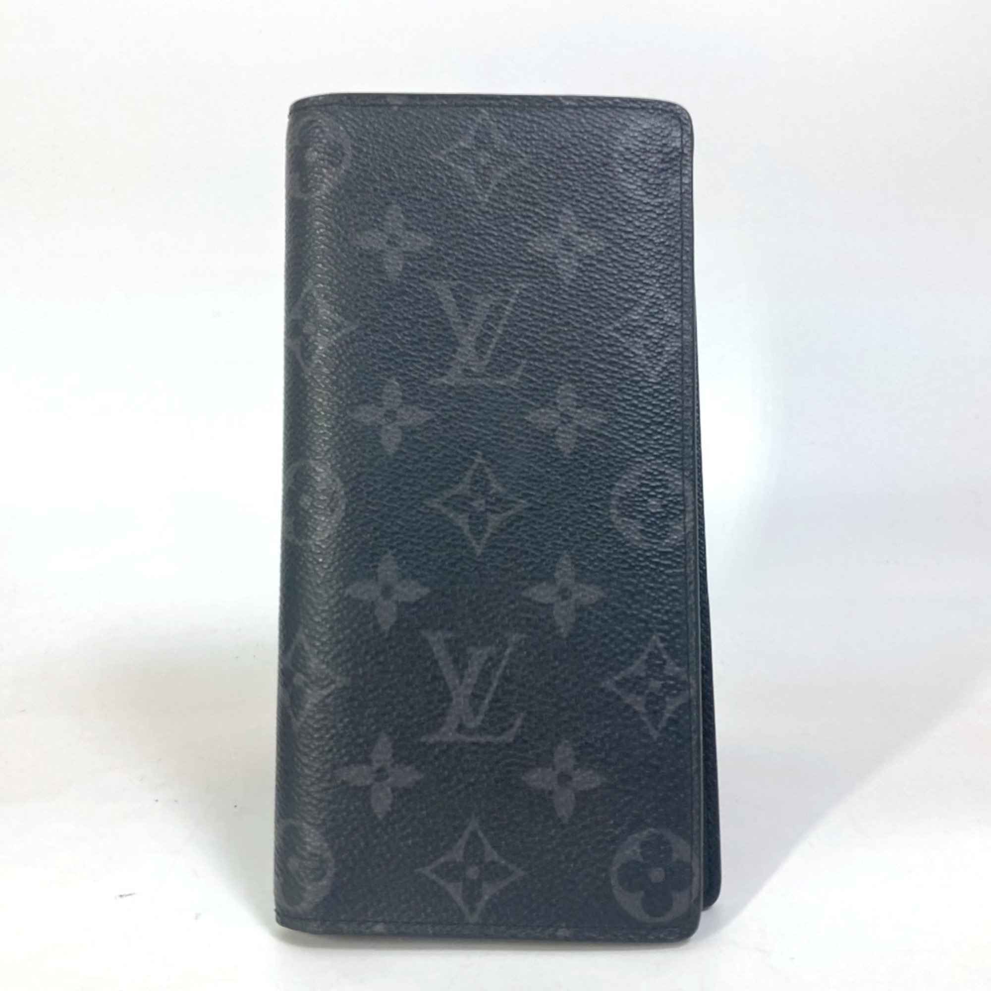 Louis Vuitton M61697 Monogram-Eclipse Two fold Long Wallet Black