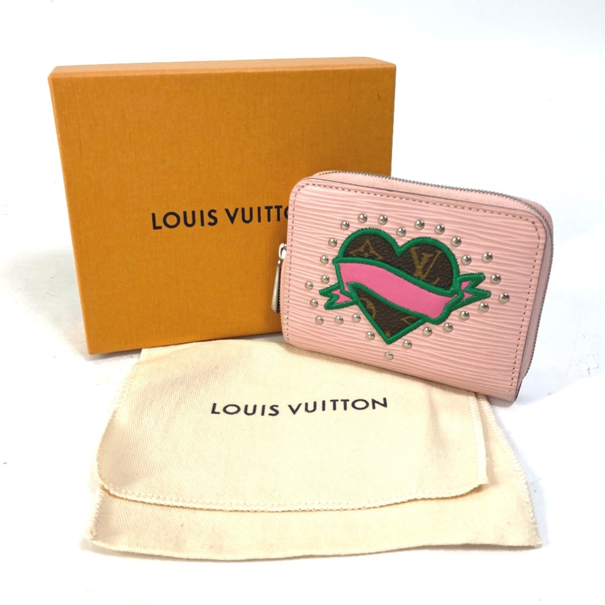 Louis Vuitton M63723 Epi Stories Coin Compartment Wallet Wallet Zip Around coin purse zip-around coin purse pink