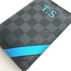 Louis Vuitton N60031 Damier Graphite Travel goods passport case Black blue