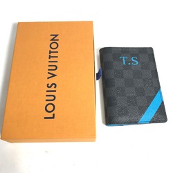 Louis Vuitton N60031 Damier Graphite Travel goods passport case Black blue