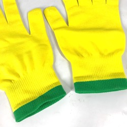 Louis Vuitton MP2370 Glove gloves yellow Green x Black