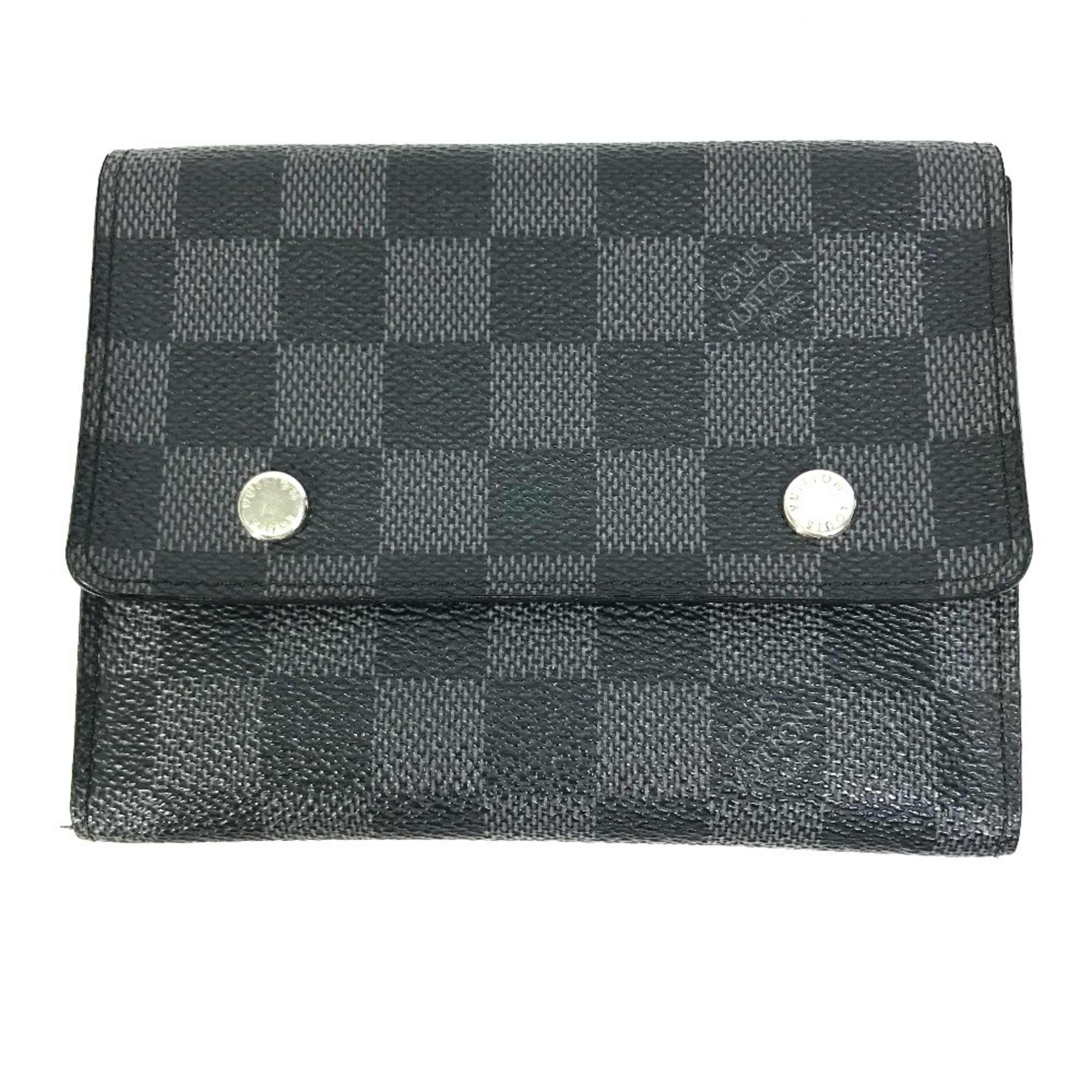 Louis Vuitton N63083 Damier Graphite Folded wallet Black