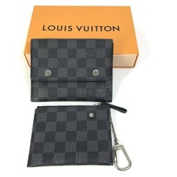 Louis Vuitton N63083 Damier Graphite Folded wallet Black