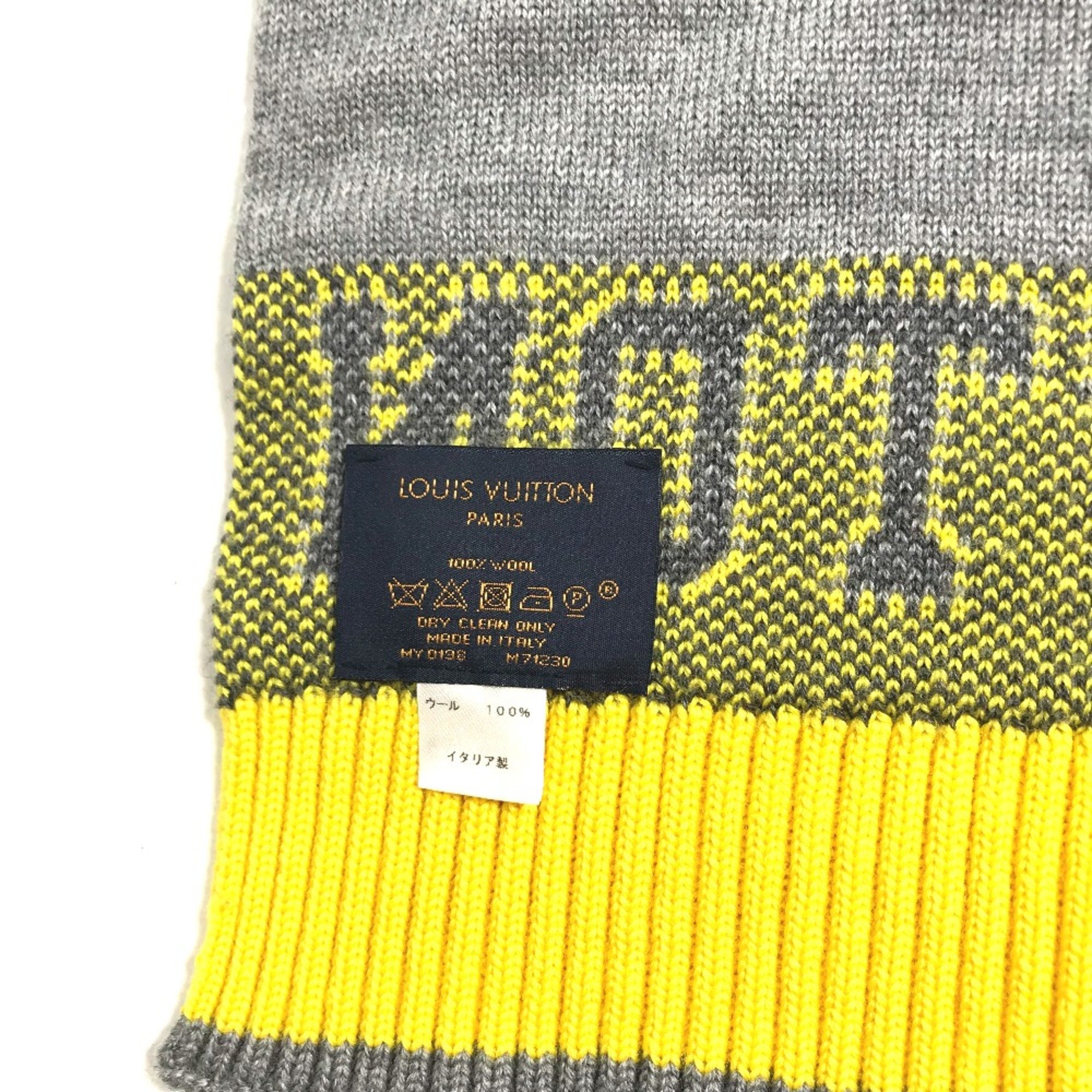 Louis Vuitton M71230 logo Scarf yellow gray