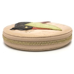 Louis Vuitton M91388 MonogramVernis coin purse Beige GoldHardware