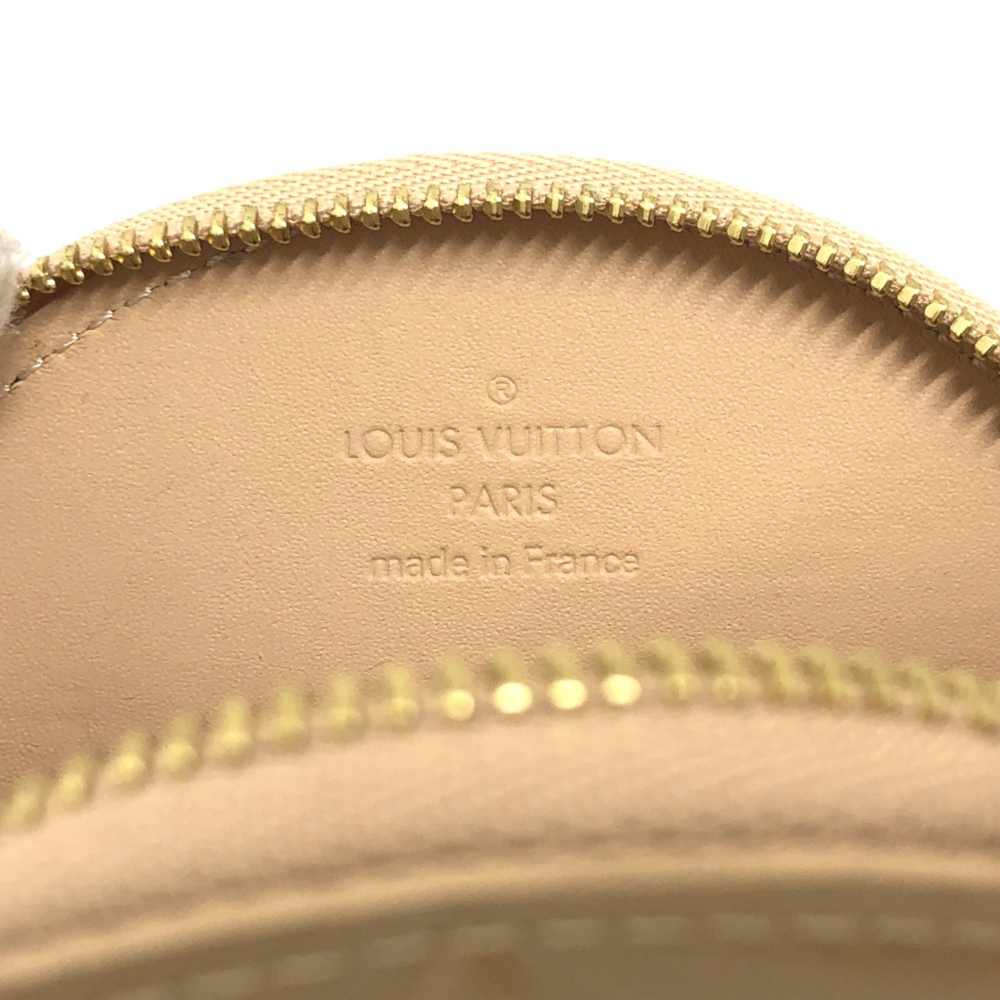 Louis Vuitton M91388 MonogramVernis coin purse Beige GoldHardware