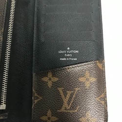 Louis Vuitton M93800 MonogramMacassar Two fold Long Wallet Brown Black