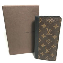 Louis Vuitton M93800 MonogramMacassar Two fold Long Wallet Brown Black