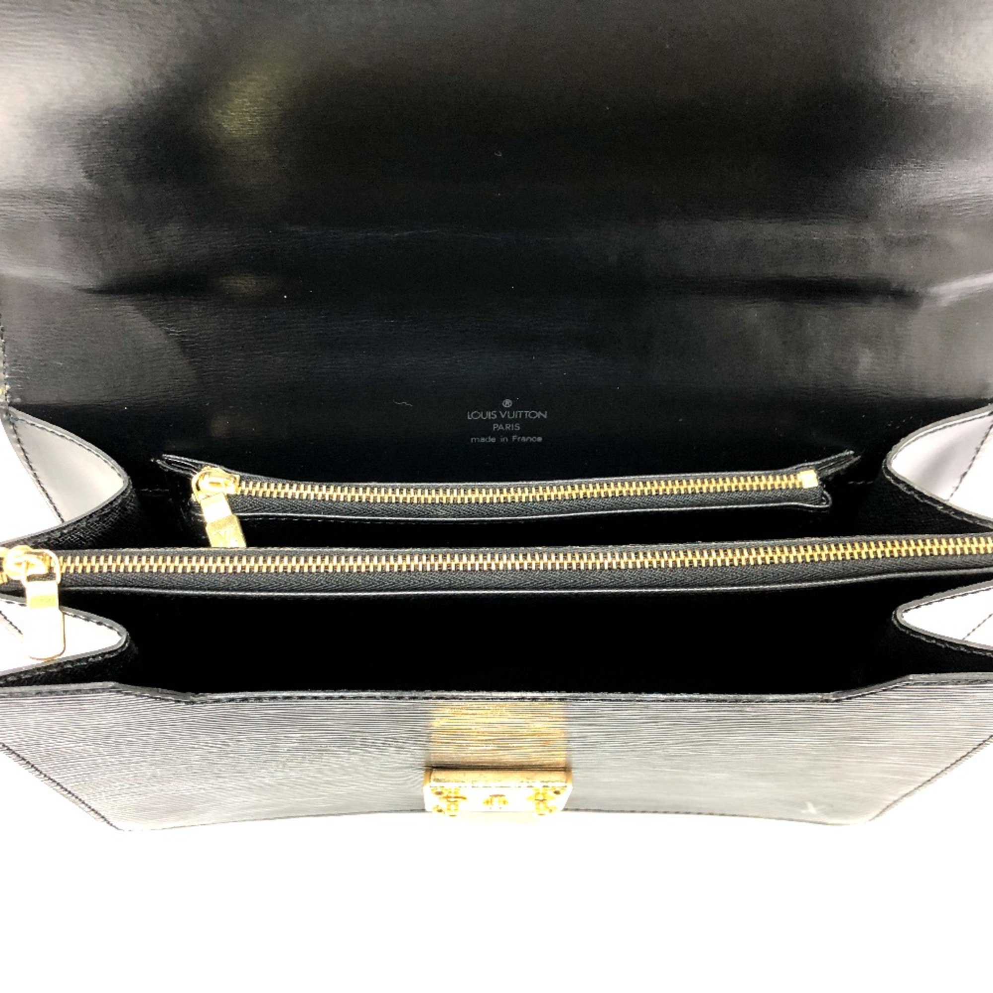 Louis Vuitton M52132 Epi bag business bag Hand Bag Black GoldHardware