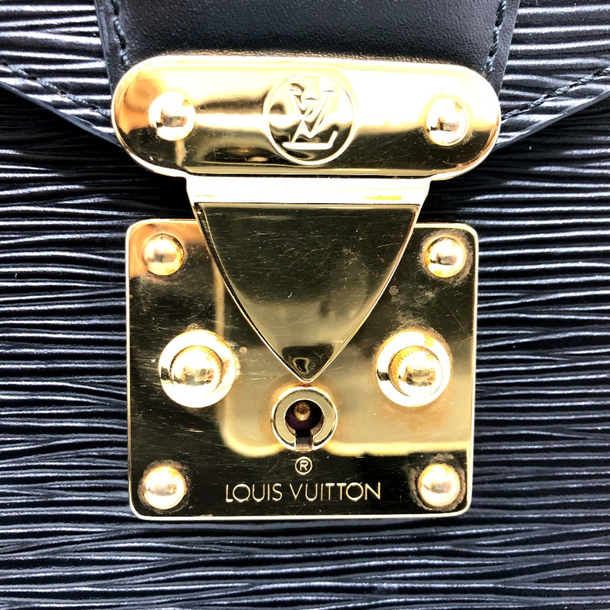 Louis Vuitton M52132 Epi bag business bag Hand Bag Black GoldHardware