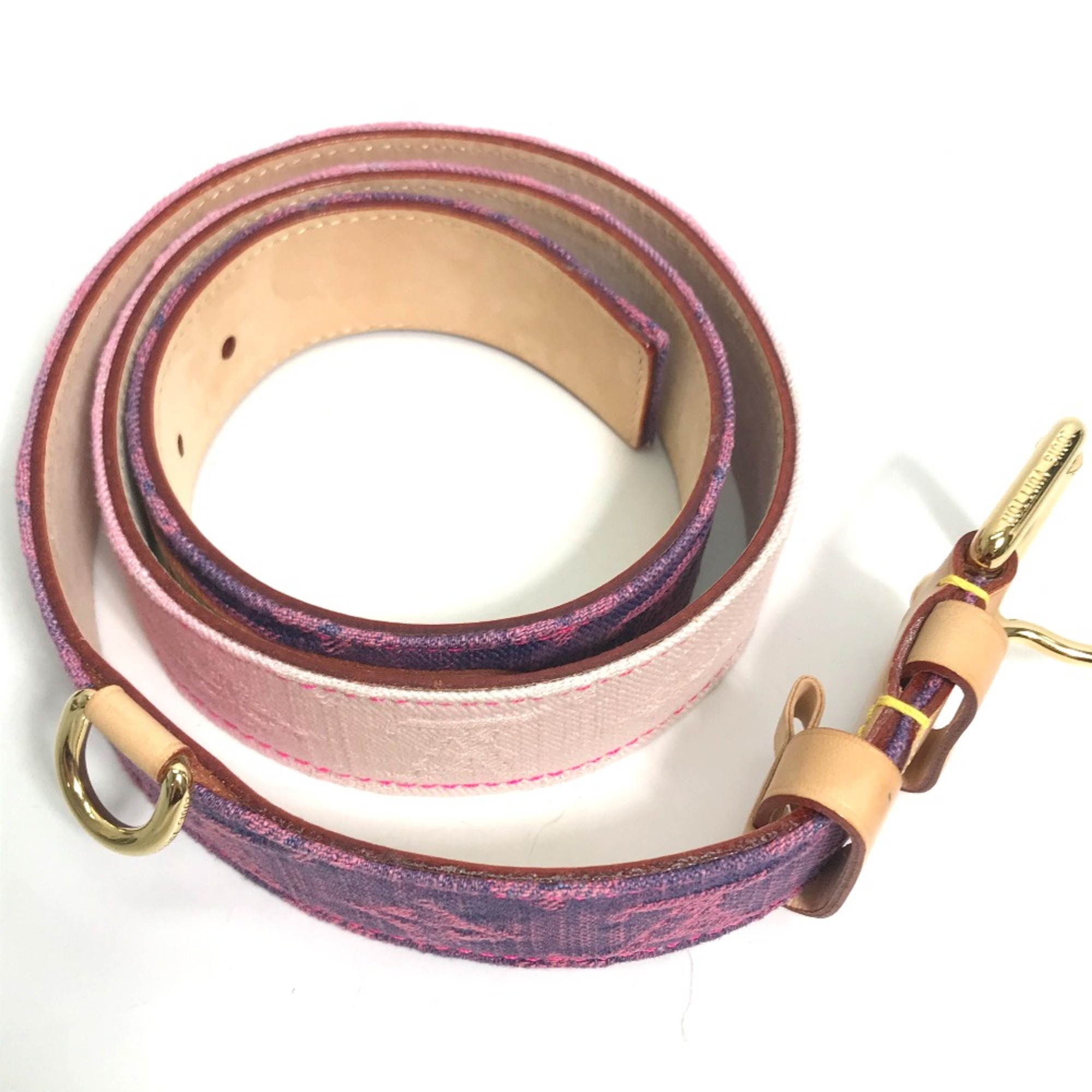 Louis Vuitton M9852U MonogramDenim belt purple pink