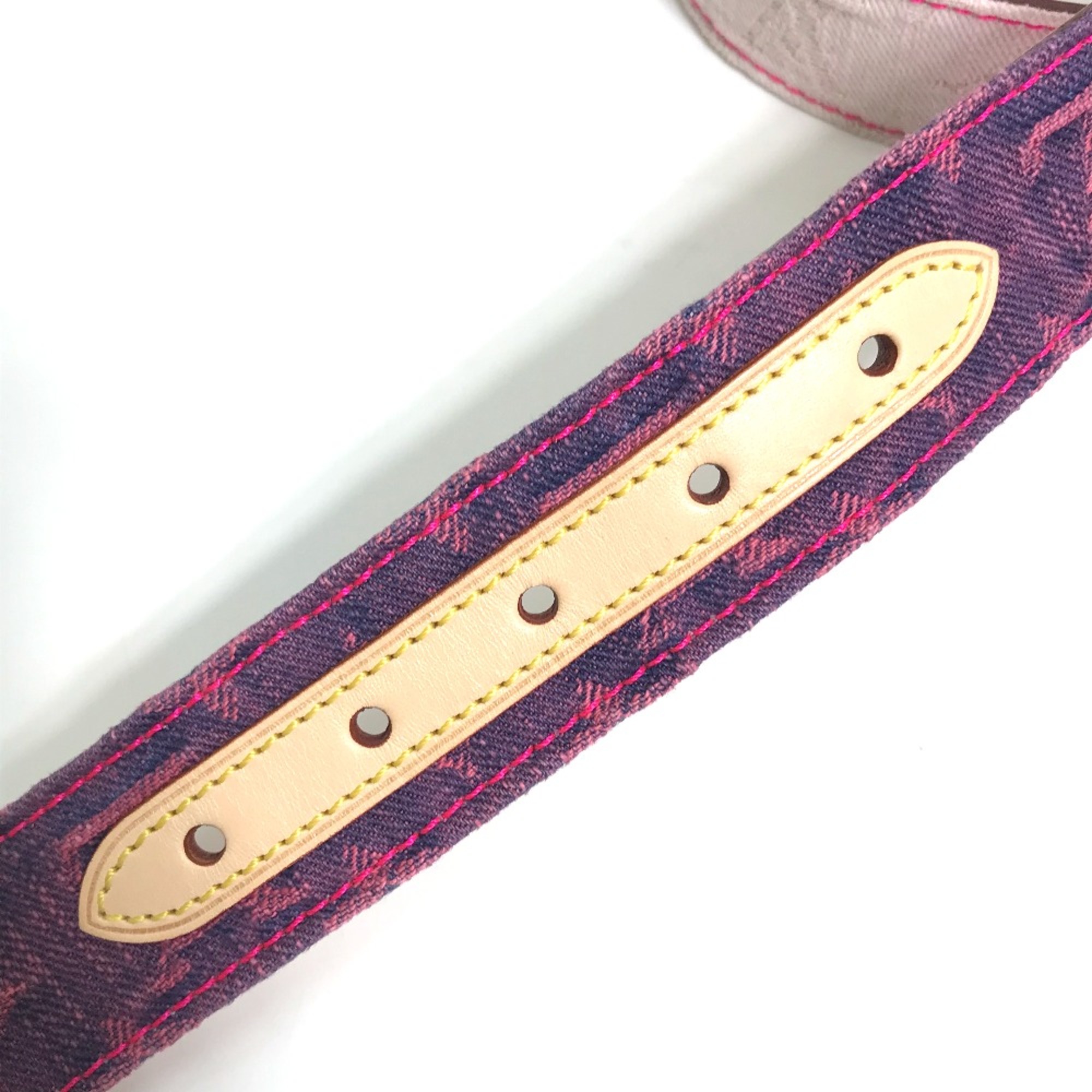 Louis Vuitton M9852U MonogramDenim belt purple pink