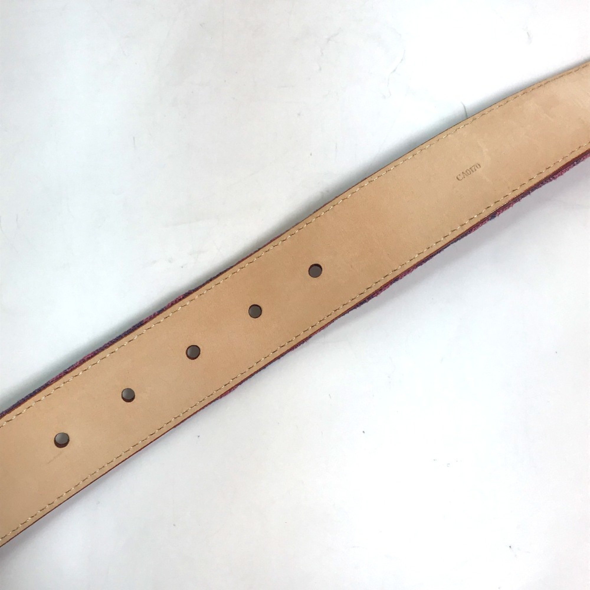 Louis Vuitton M9852U MonogramDenim belt purple pink