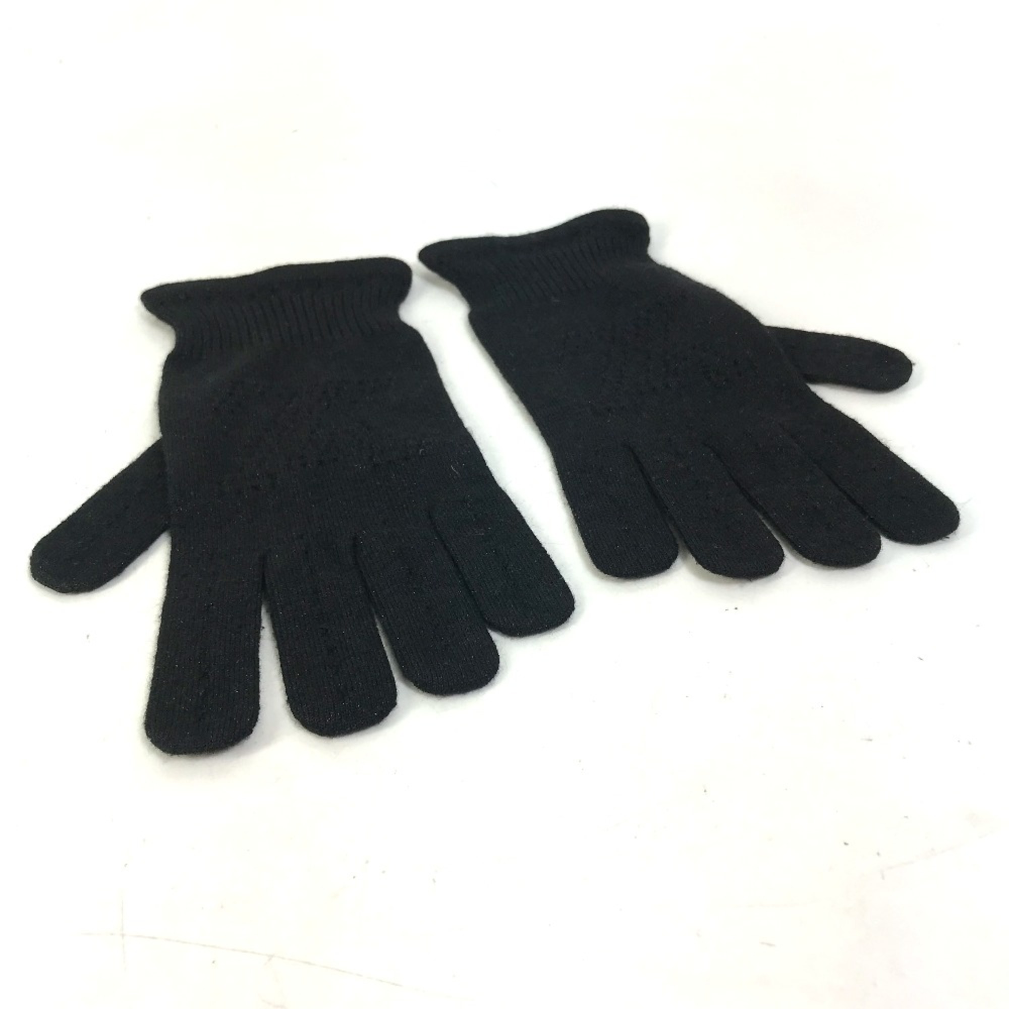 Louis Vuitton LV logo Glove gloves Black