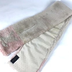 Louis Vuitton M70873 Fur Tippet Logo Bicolor Scarf pink Beige