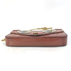 Louis Vuitton M62767 MonogramVernis Chain Wallet Long Wallet Long Wallet Shoulder Bag pink