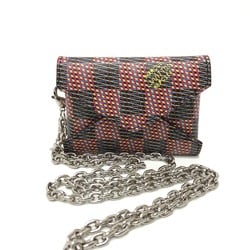 Louis Vuitton N60278 Damier Kirigami Chain accessory case Necklace Multicolore SilverHardware