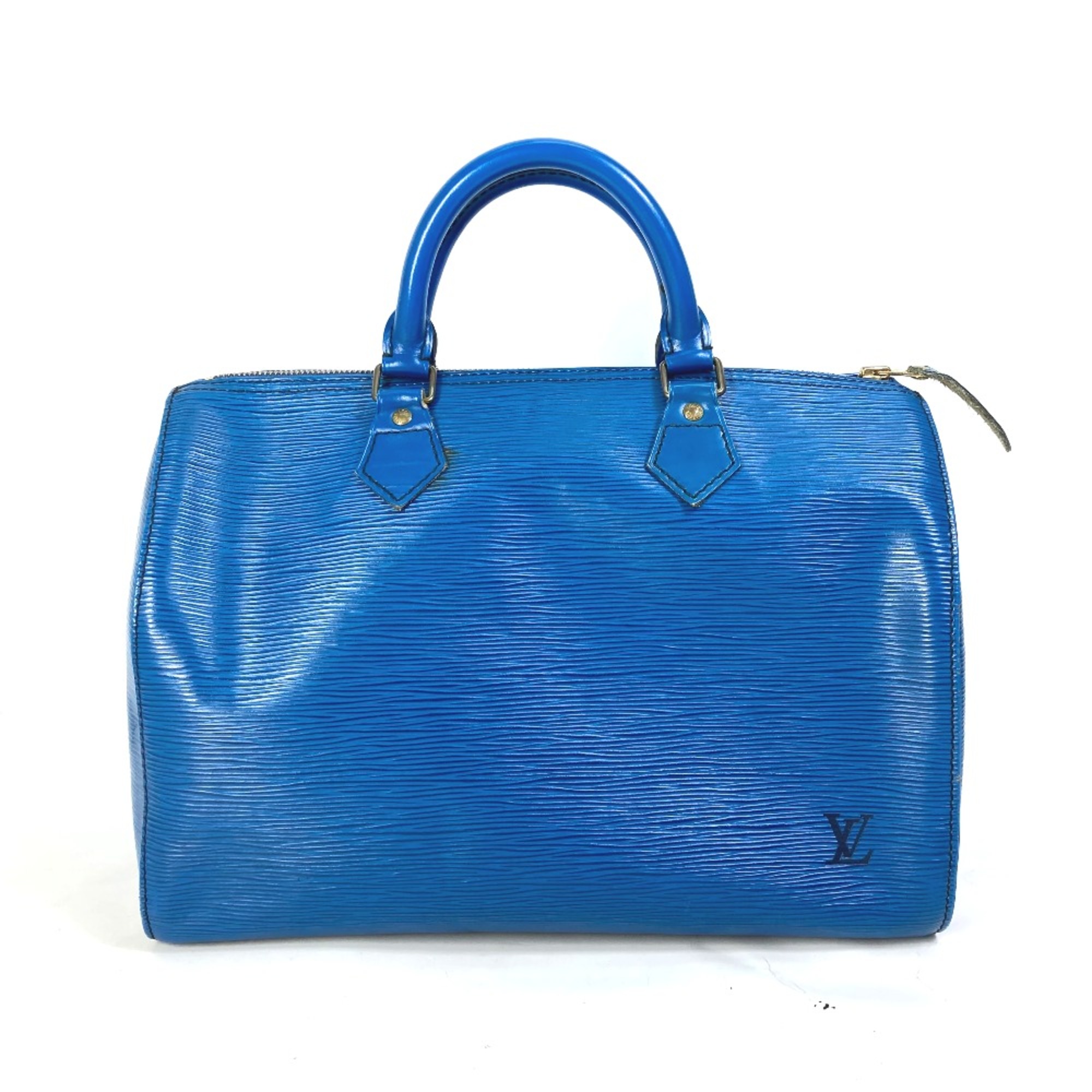 Louis Vuitton M42995 Epi Hand Bag Duffle Bag Toledo Blue blue