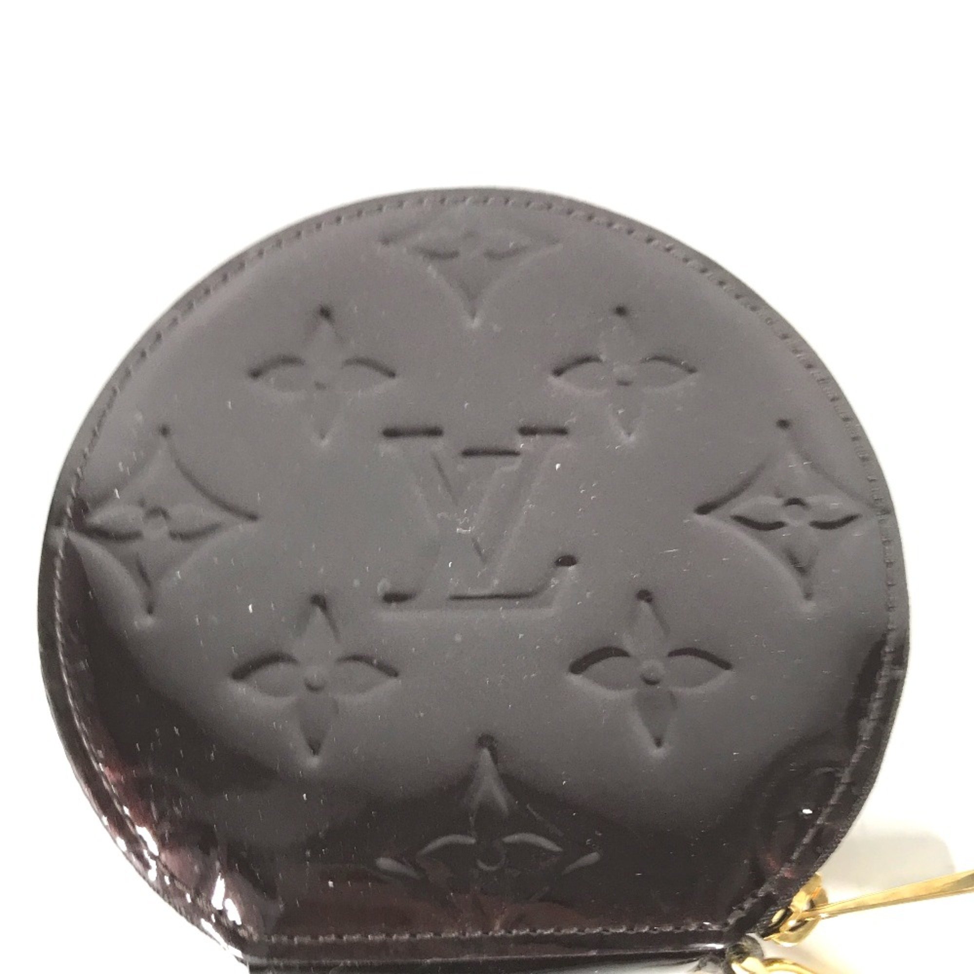 Louis Vuitton M91386 MonogramVernis Coin Compartment Wallet coin purse Amarante purple