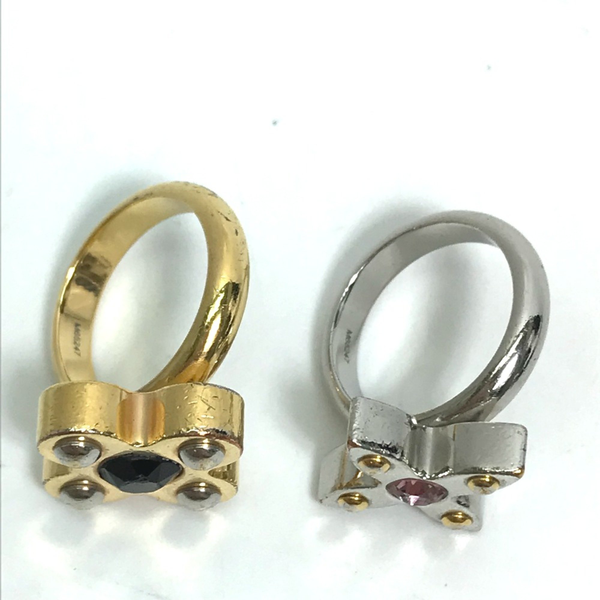 Louis Vuitton M65247 Rhinestone 2-piece set accessories Ring Gold Silver