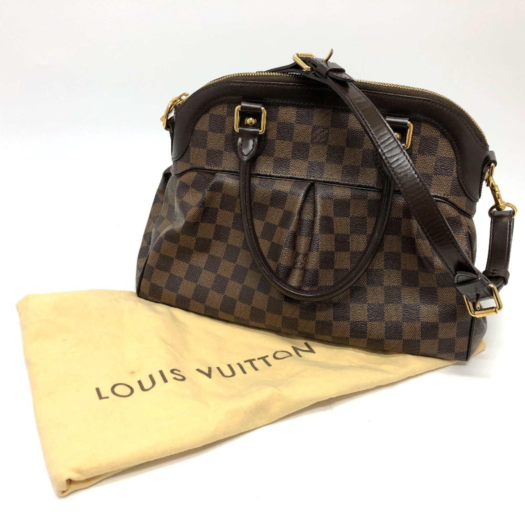 Louis Vuitton N51998 Damier 2WAY bag Hand Bag Brown