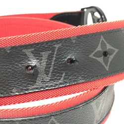 Louis Vuitton M0131 MonogramEclipse Belt accessory belt Black Red