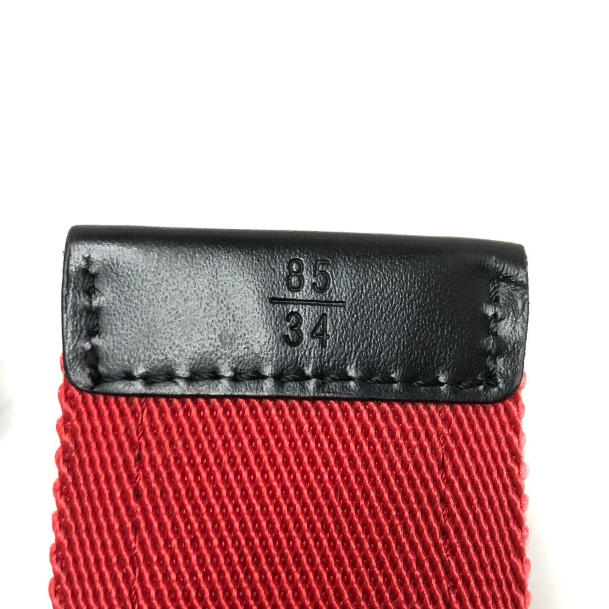 Louis Vuitton M0131 MonogramEclipse Belt accessory belt Black Red