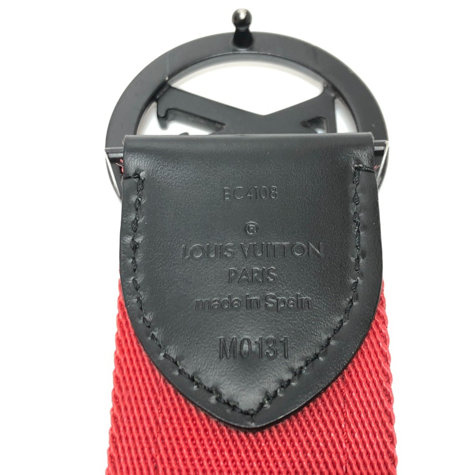 Louis Vuitton M0131 MonogramEclipse Belt accessory belt Black Red