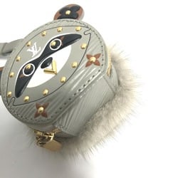 Louis Vuitton M69019 Epi Bag Charm Raccoon Key Holder gray