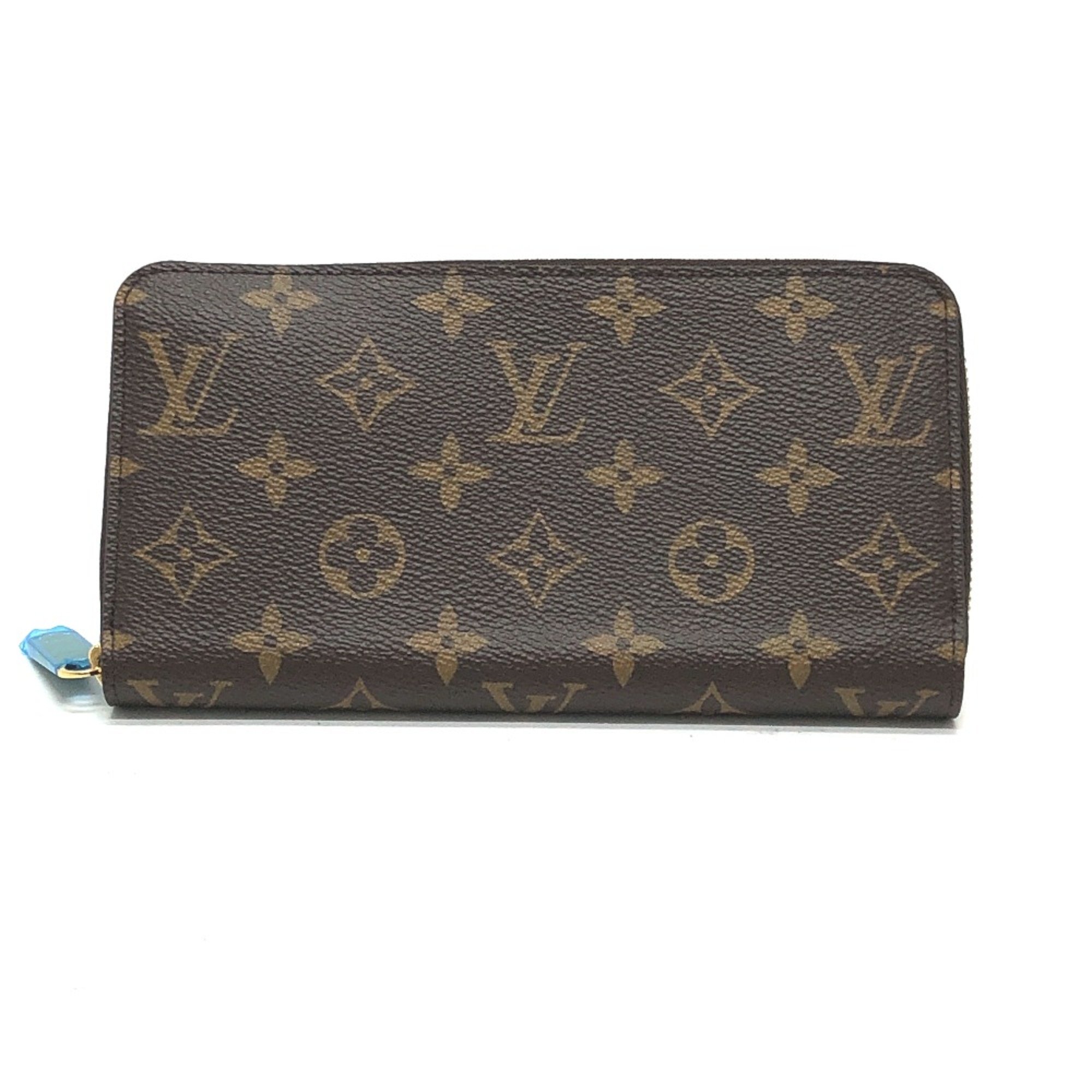 Louis Vuitton M42616 Monogram Zip Around Long Wallet Brown